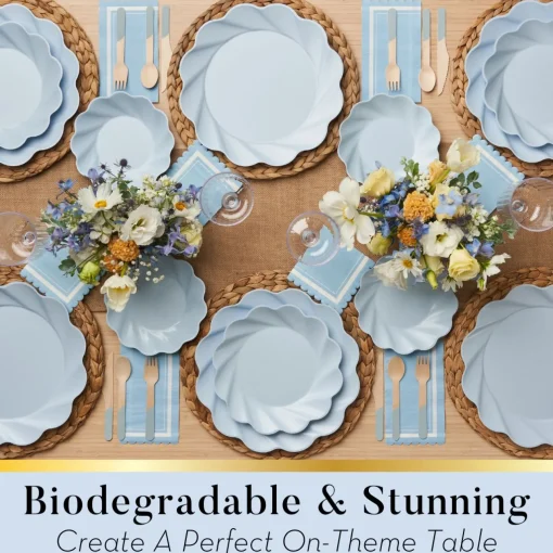 Simply Eco Dinner Plate- Sky Blue/8pkg-Sophistiplate Best