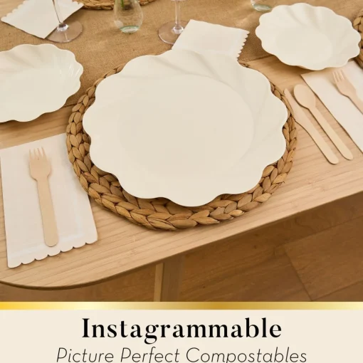 Simply Eco Extra Large Plate- Cream/8pk-Sophistiplate Online