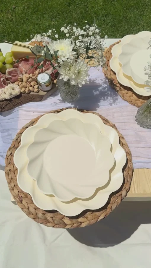 Simply Eco Salad Plate- Cream/8pkg-Sophistiplate Hot