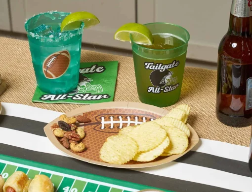 Tailgate Die Cut Football Salad Plates/8pk-Sophistiplate Sale