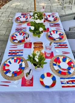 The Ultimate 4th of July Tablescape: Modern Patriotic-Sophistiplate LLC Clearance