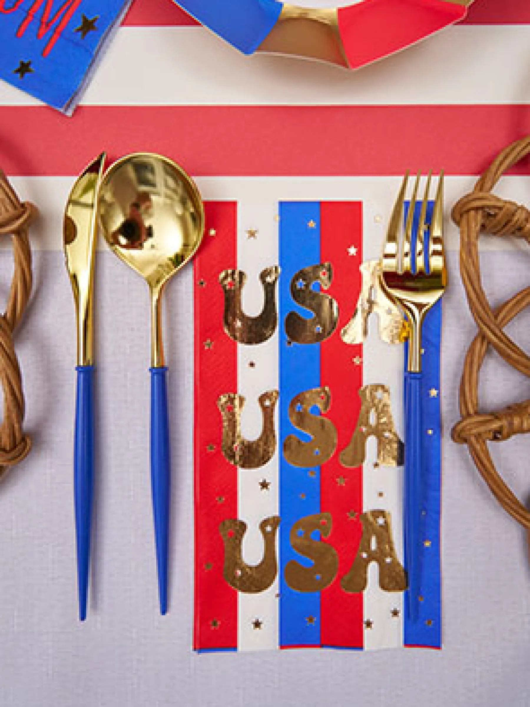 The Ultimate 4th of July Tablescape: Modern Patriotic-Sophistiplate LLC Clearance