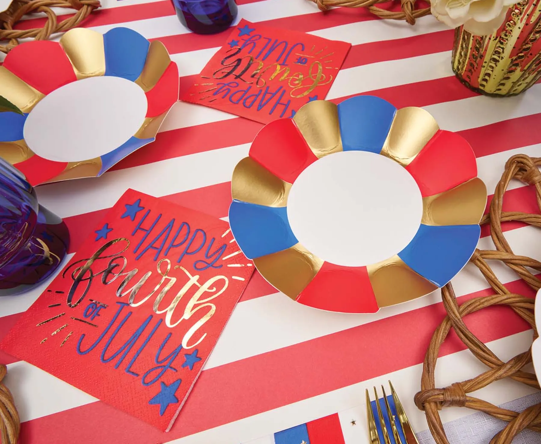 The Ultimate 4th of July Tablescape: Modern Patriotic-Sophistiplate LLC Clearance