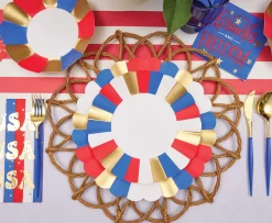 The Ultimate 4th of July Tablescape: Modern Patriotic-Sophistiplate LLC Clearance