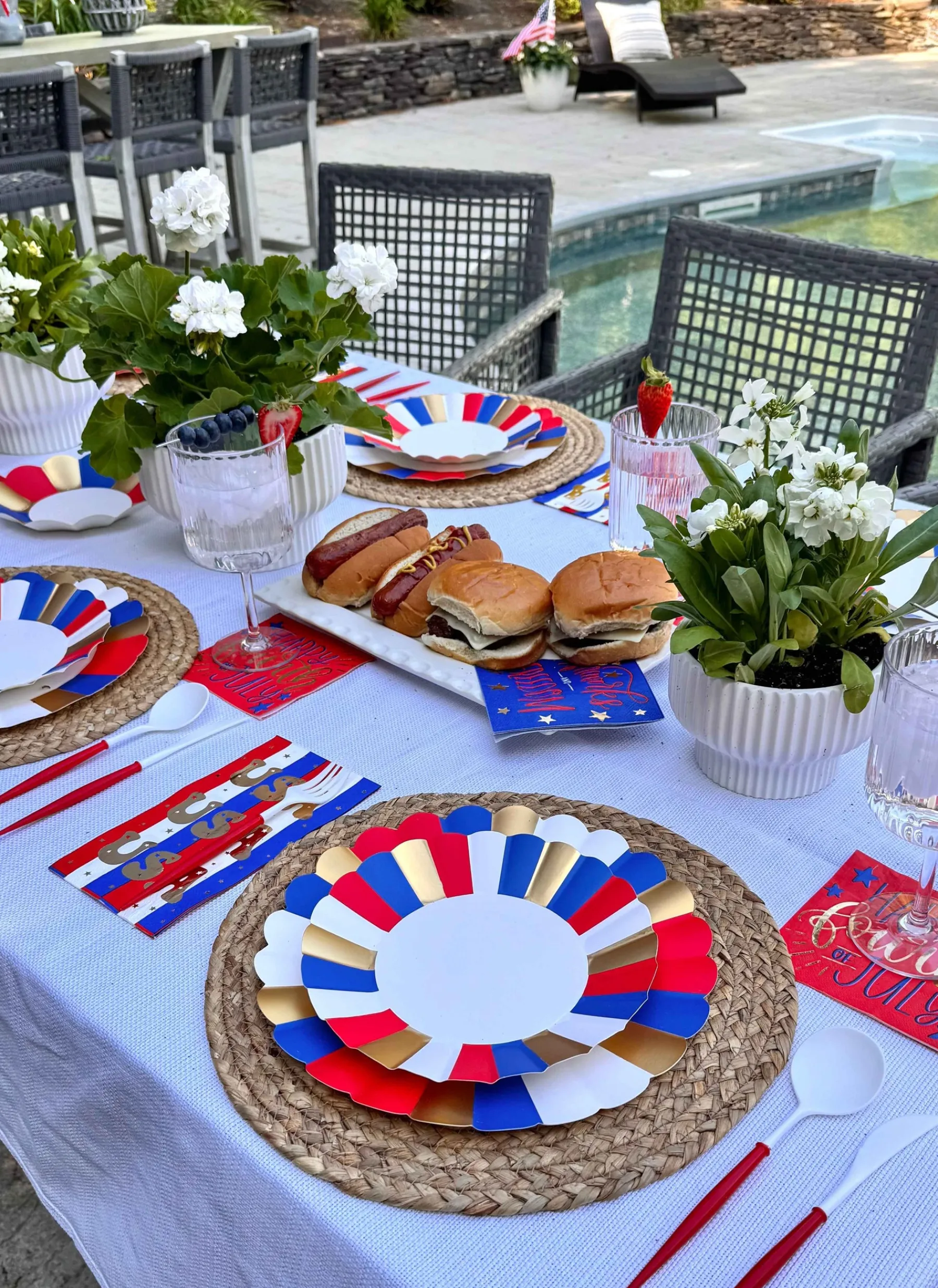 The Ultimate 4th of July Tablescape: Modern Patriotic-Sophistiplate LLC Clearance