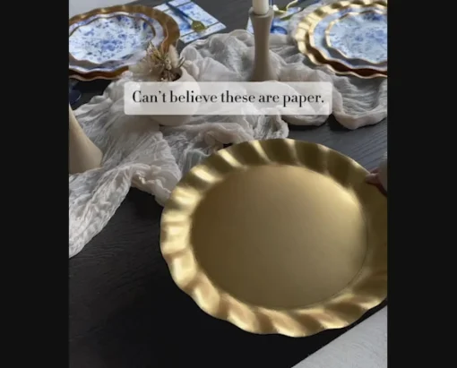 Timeless Wavy Paper Dinner Plate/8pk-Sophistiplate Outlet