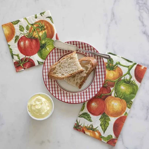 Tomato Guest Napkin - pack of 16-Hester u0026 Cook New