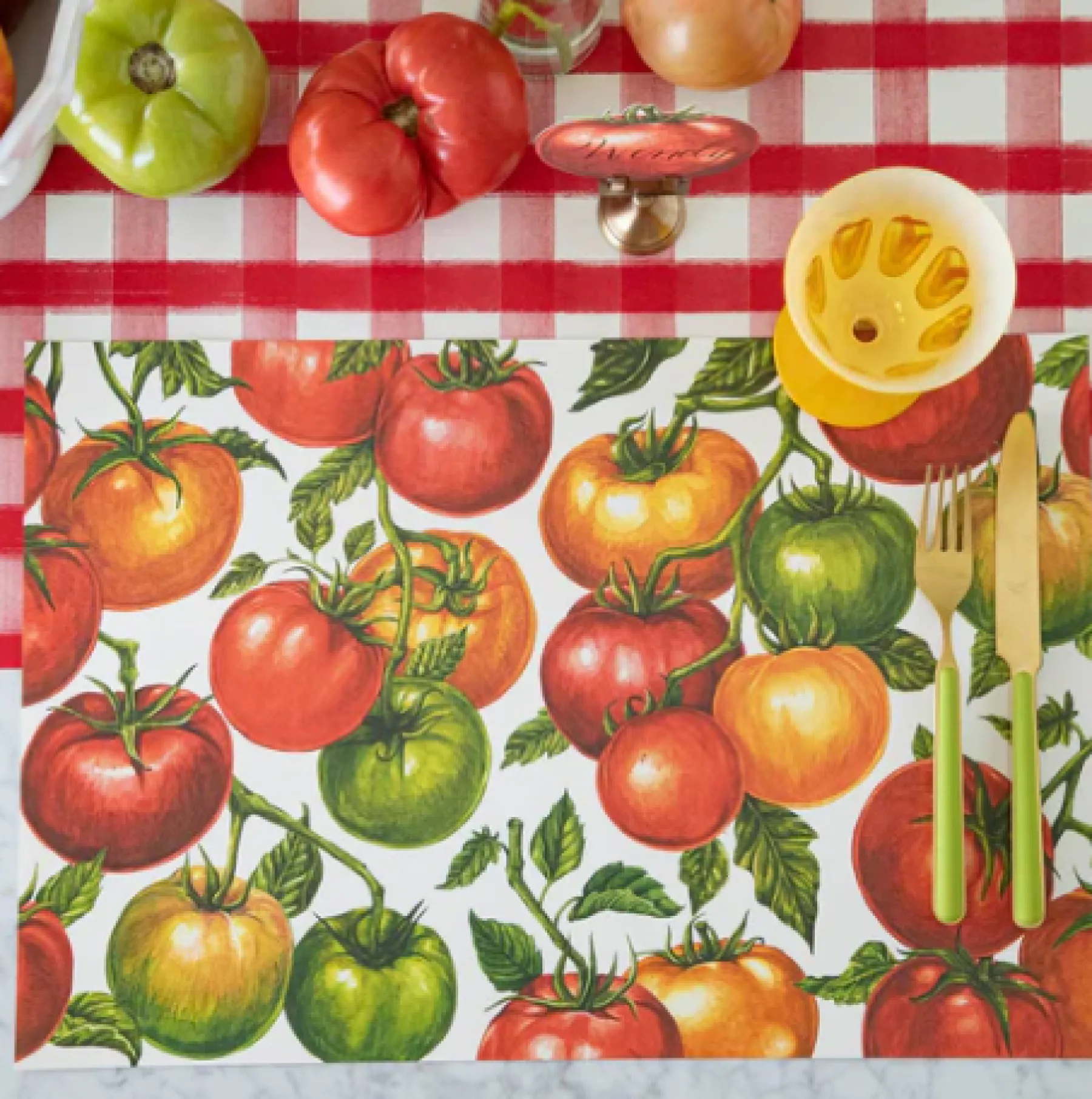 Tomato Vine Placemat - Pad of 18 Sheets-Hester u0026 Cook Hot