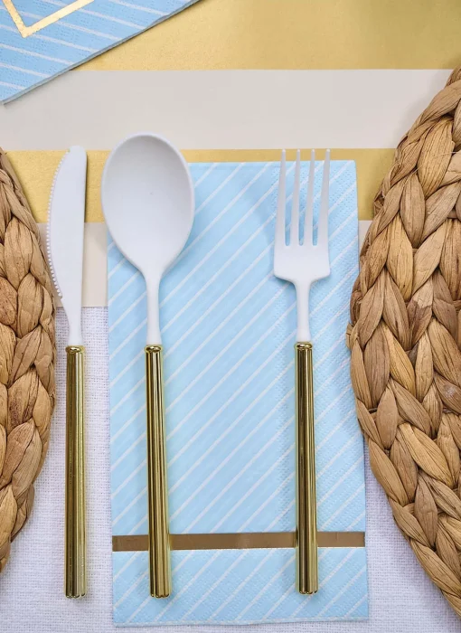 Villa Flatware White/Gold Handle S/24-Sophistiplate Online