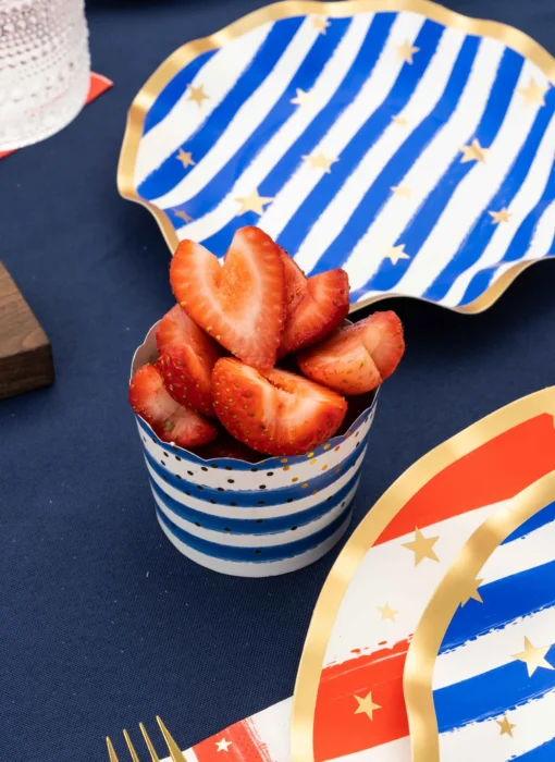 Wavy Appetizer/Dessert Bowl Patriotic Confetti/8ct-Sophistiplate Discount