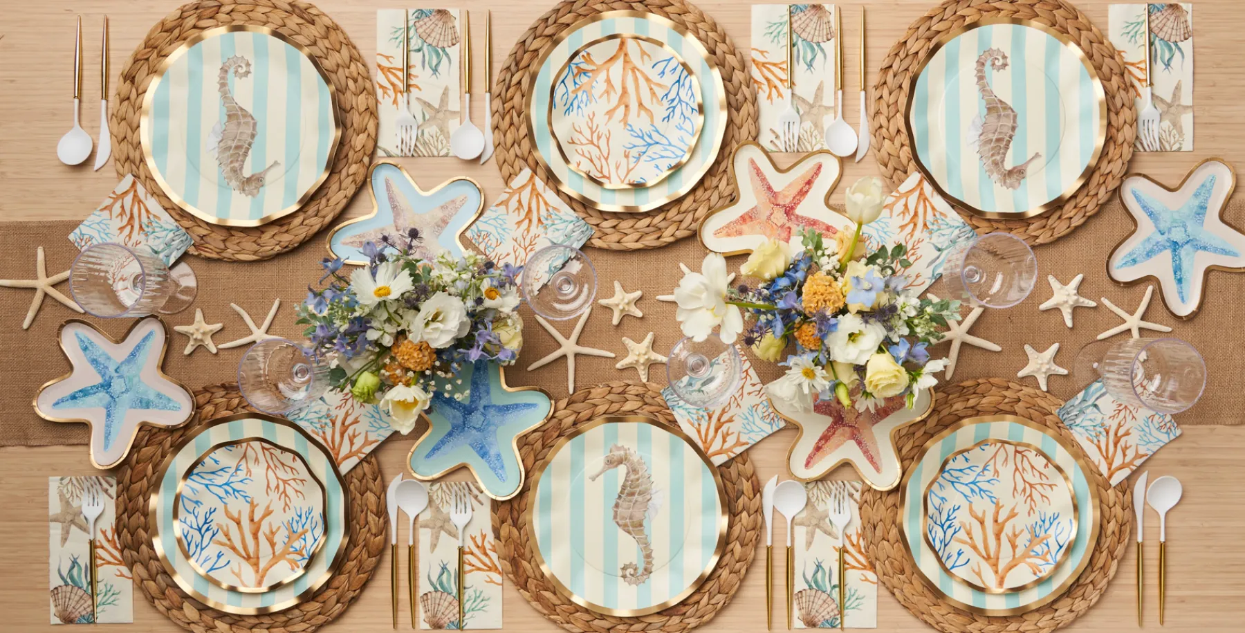 Wavy Dinner Plate La Mer - 8pkg-Sophistiplate Hot