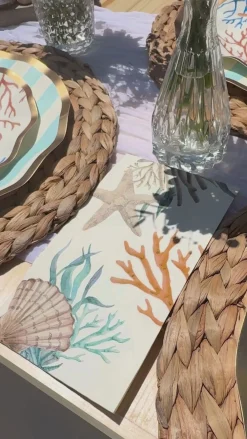 Wavy Dinner Plate La Mer - 8pkg-Sophistiplate Hot