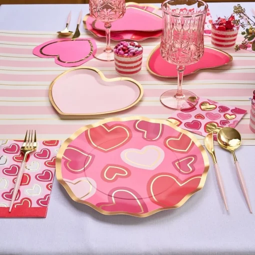 Wavy Dinner Plate Love Notes/8 pkg-Sophistiplate Fashion