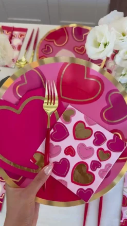Wavy Dinner Plate Love Notes/8 pkg-Sophistiplate Fashion