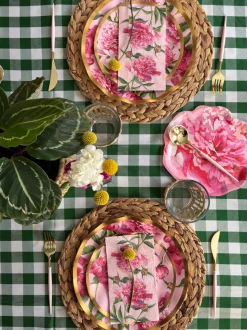 Wavy Dinner Plate Pink Peonies - 8pkg-Sophistiplate Discount
