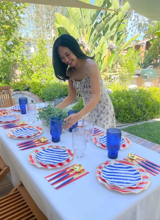 Wavy Salad Plate Patriotic Confetti/8ct-Sophistiplate Clearance