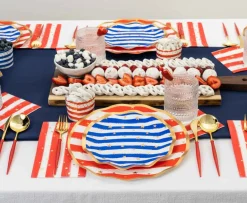 Wavy Salad Plate Patriotic Confetti/8ct-Sophistiplate Clearance