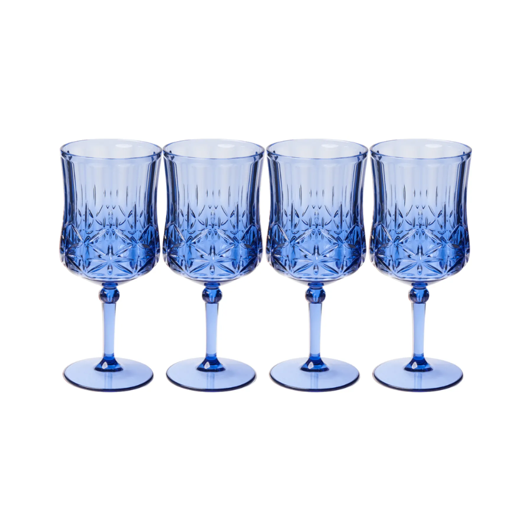 Wine Classic Stemmed | Blue | 4 Pack | 16 Oz-Sophistiplate LLC Online