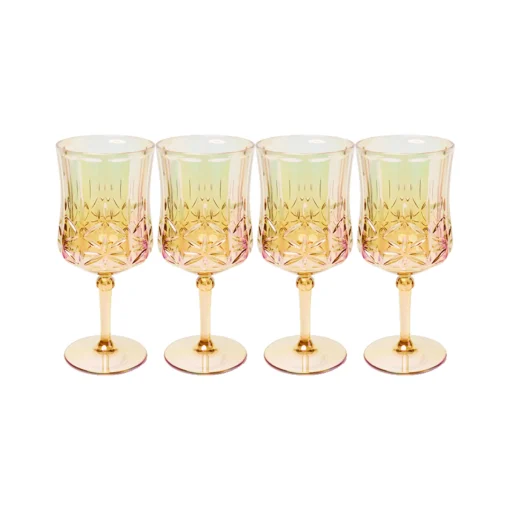 Wine Classic Stemmed | Gold | 4 Pack | 16 Oz-Sophistiplate LLC Online